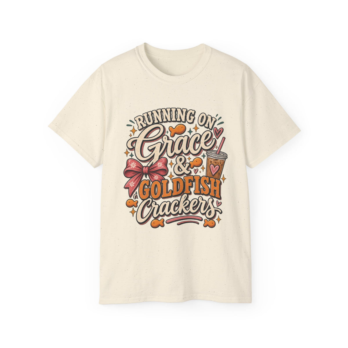 ✨ "Running on Grace & Goldfish Crackers" Mom Tee