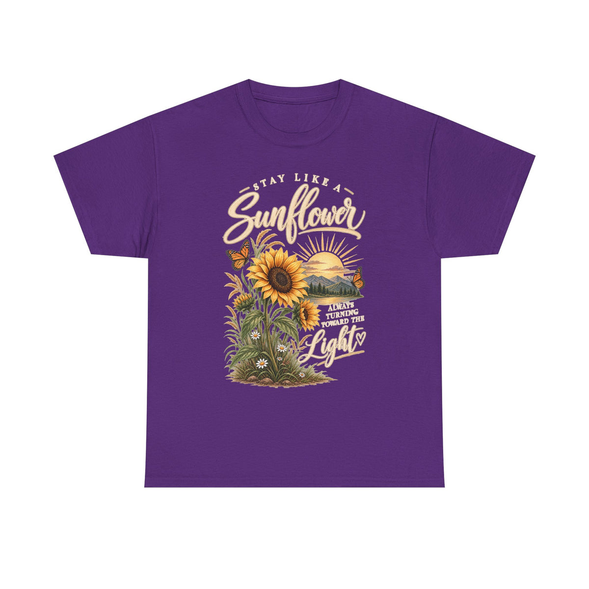 Women's "Stay Like a Sunflower" Rustic Graphic Tee 🌻