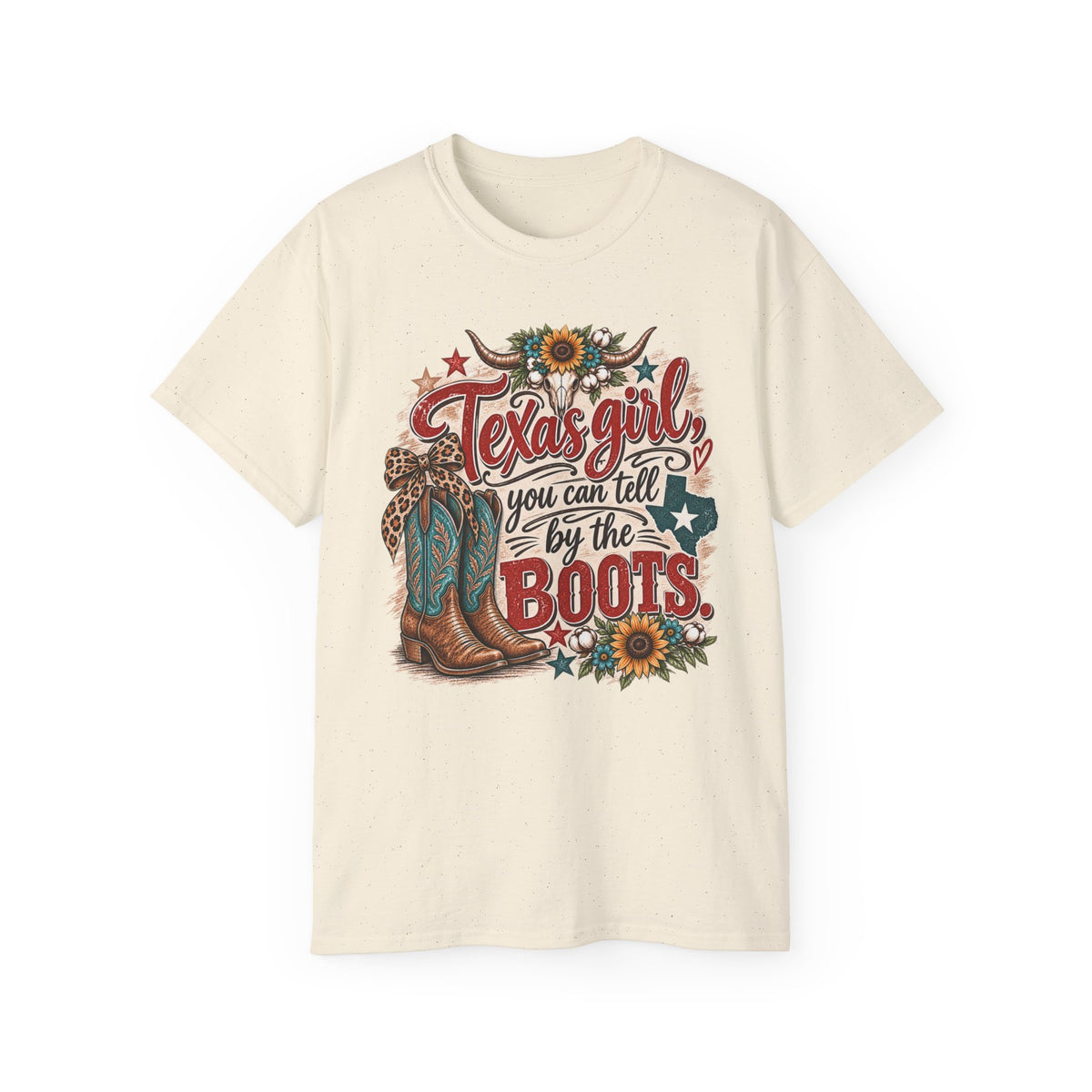🤠 "Texas Girl – You Can Tell by the Boots" Women's  Tee