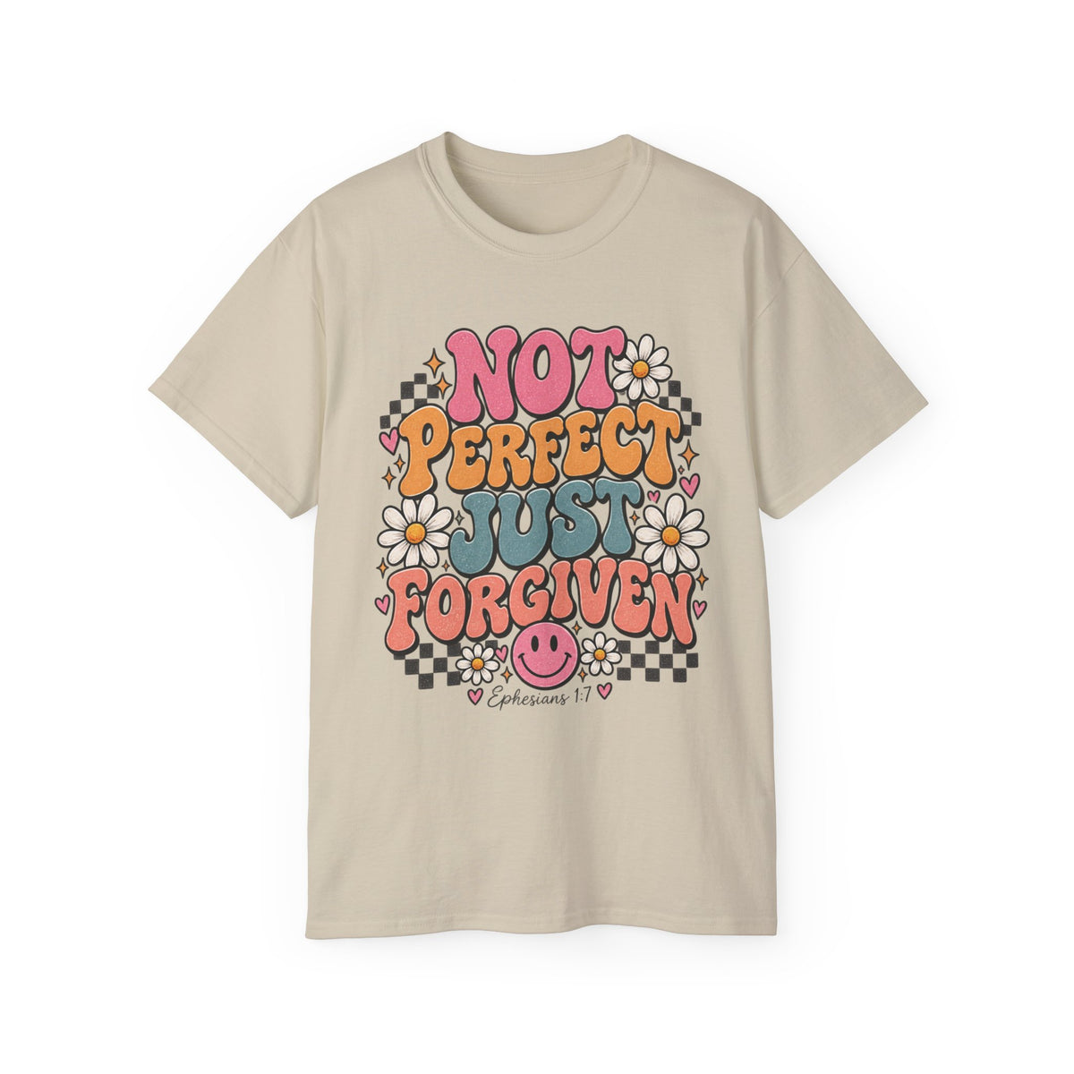 “Not Perfect, Just Forgiven” Retro Christian Tee