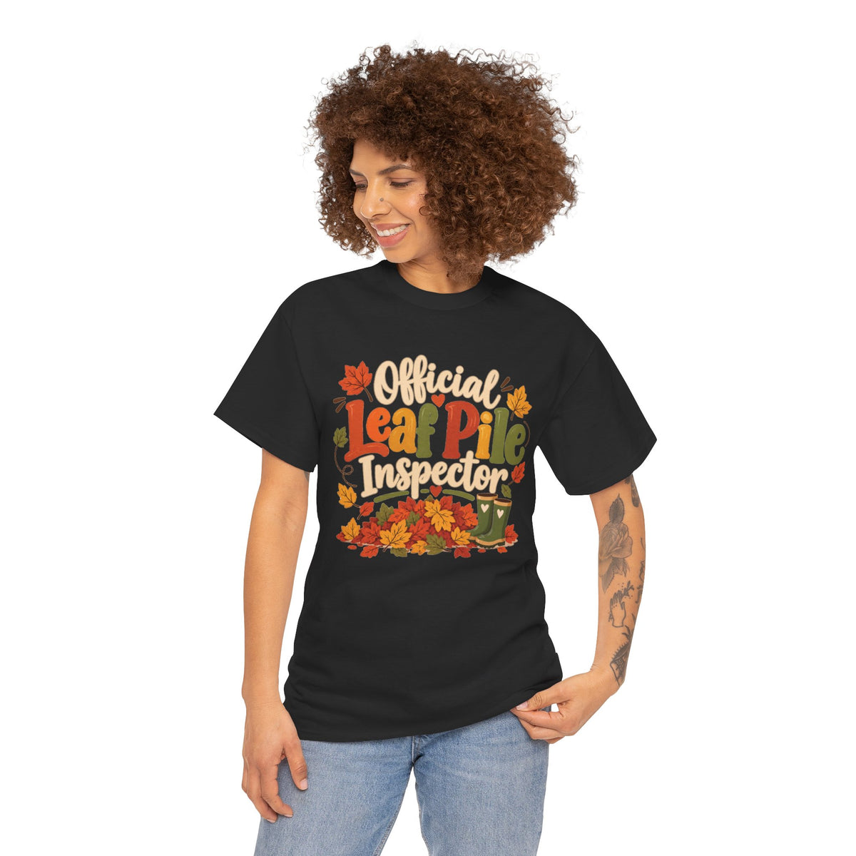Official Leaf Pile Inspector T-Shirt | Adult Funny Fall Tee