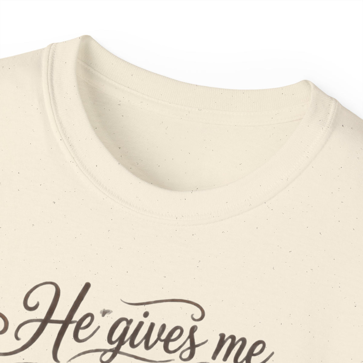 He Gives Me Strength Christian Western Tee 🤎
