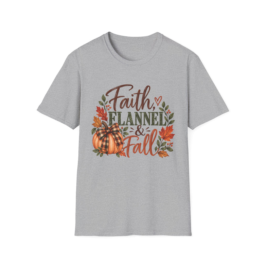 Faith, Flannel & Fall T-Shirt | Christian Fall Tee