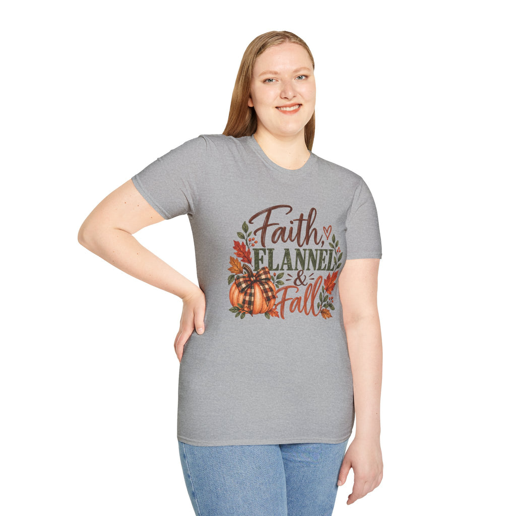 Faith, Flannel & Fall T-Shirt | Christian Fall Tee