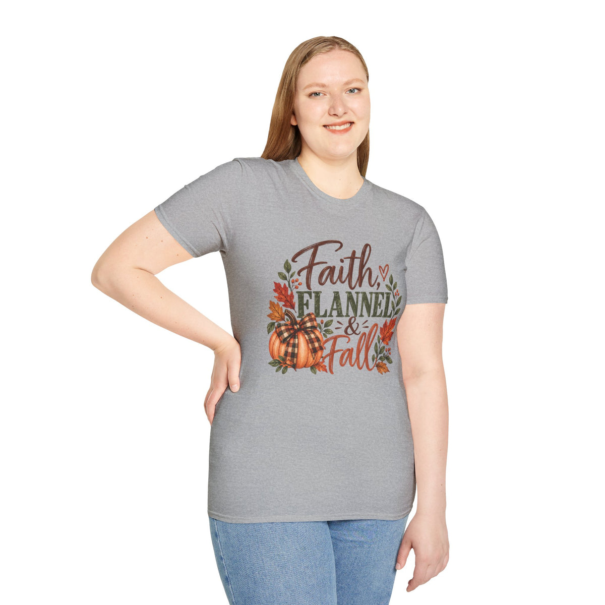 Faith, Flannel & Fall T-Shirt | Christian Fall Tee