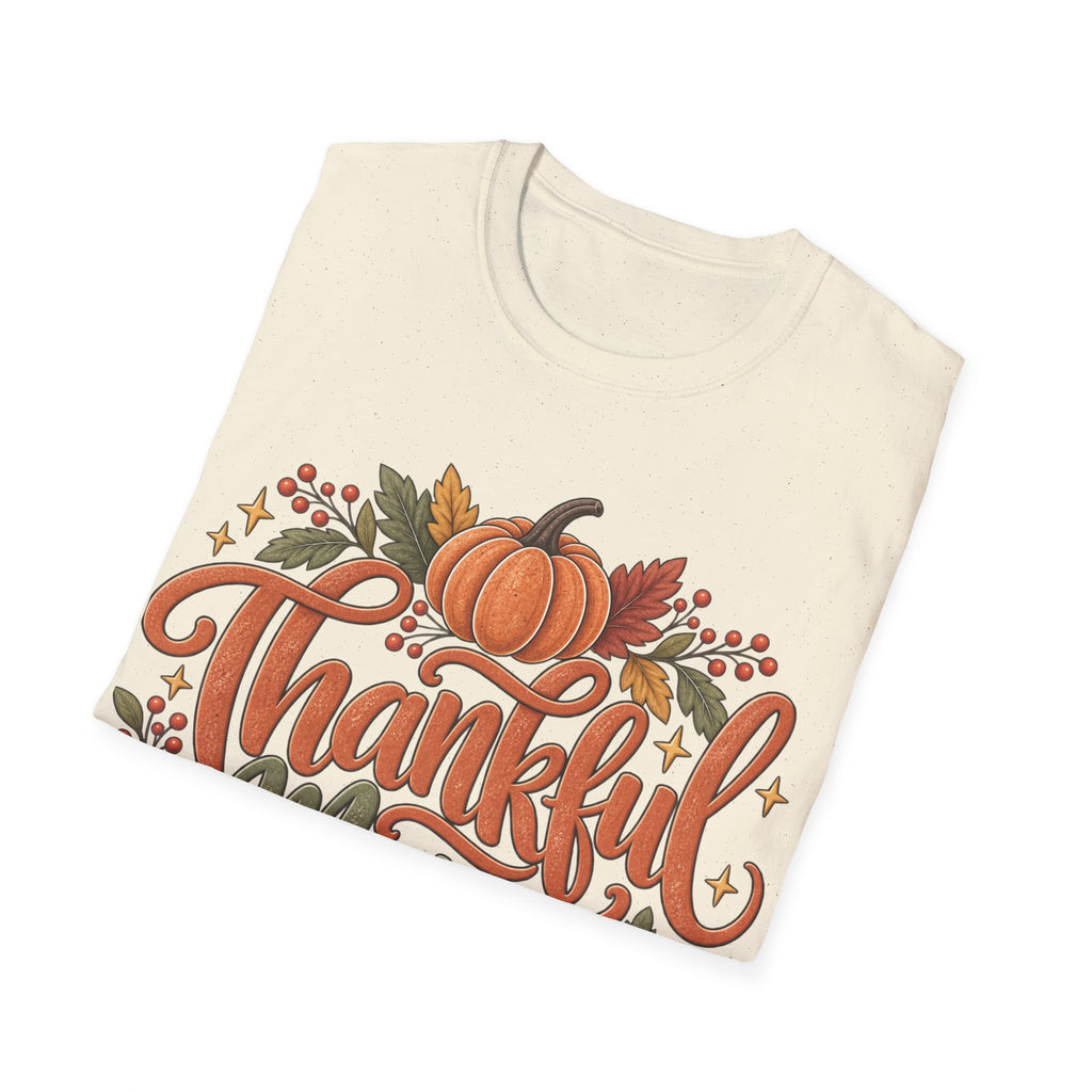 Thankful Mama Fall T-Shirt | Rustic Pumpkin Thanksgiving Tee