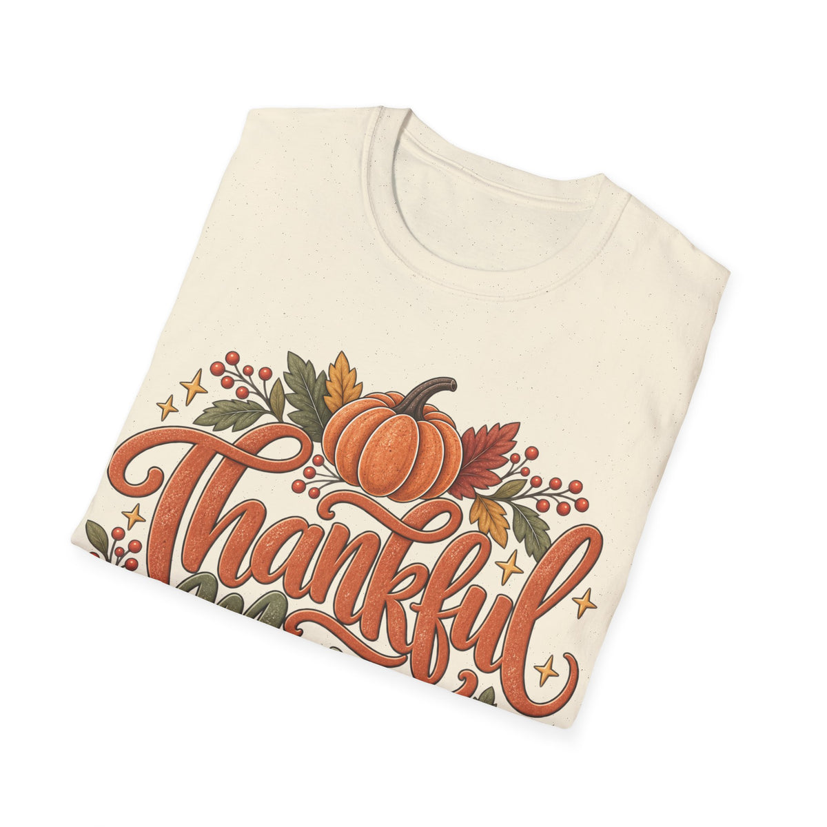 Thankful Mama Fall T-Shirt | Rustic Pumpkin Thanksgiving Tee