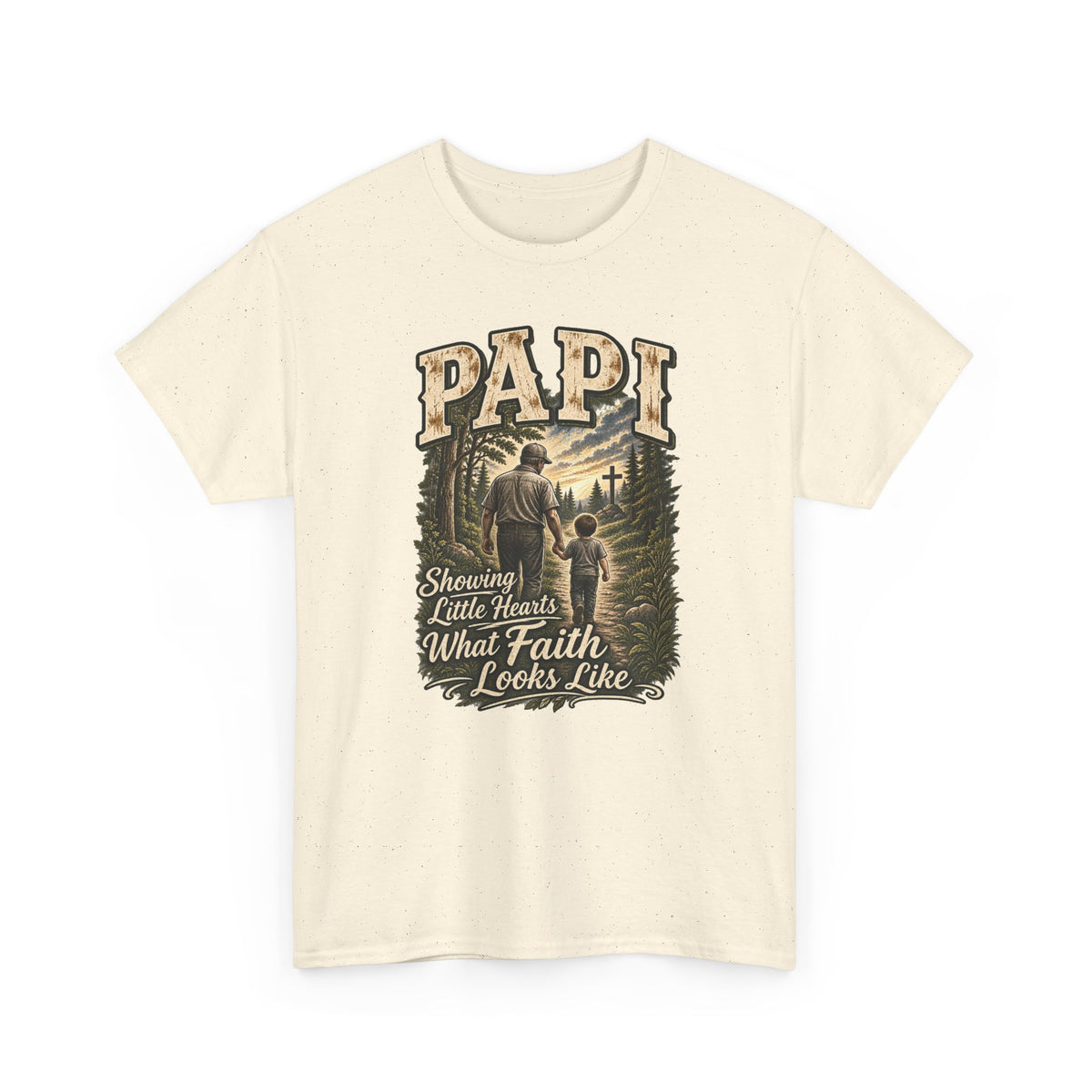 Papi Showing Little Hearts What Faith Looks Like Tee ✝️ | Faith-Based Papi Shirt