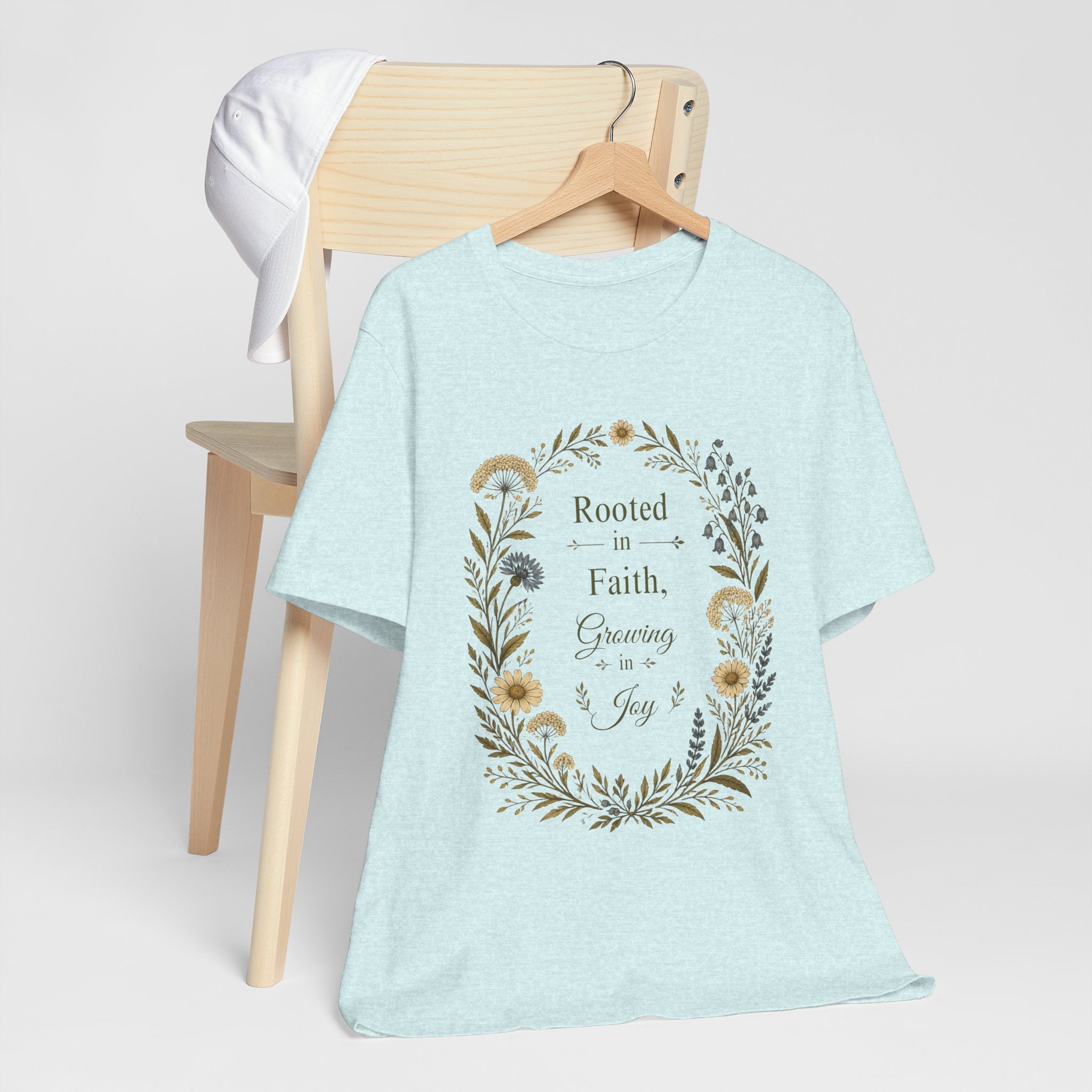Rooted in Faith Floral Tee — "Rooted in Faith, Growing in Joy" Inspirational T‑Shirt