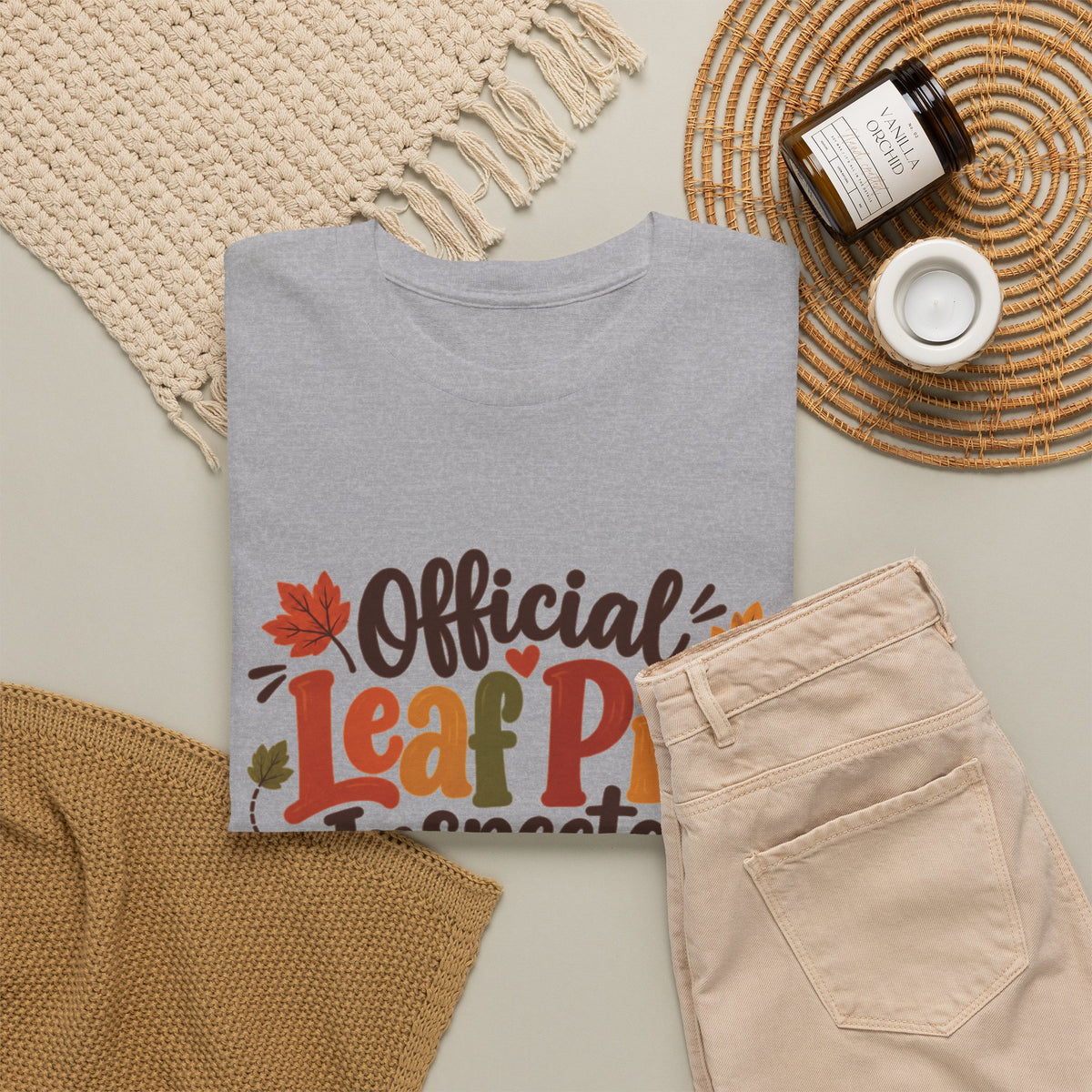 Official Leaf Pile Inspector T-Shirt | Adult Funny Fall Tee