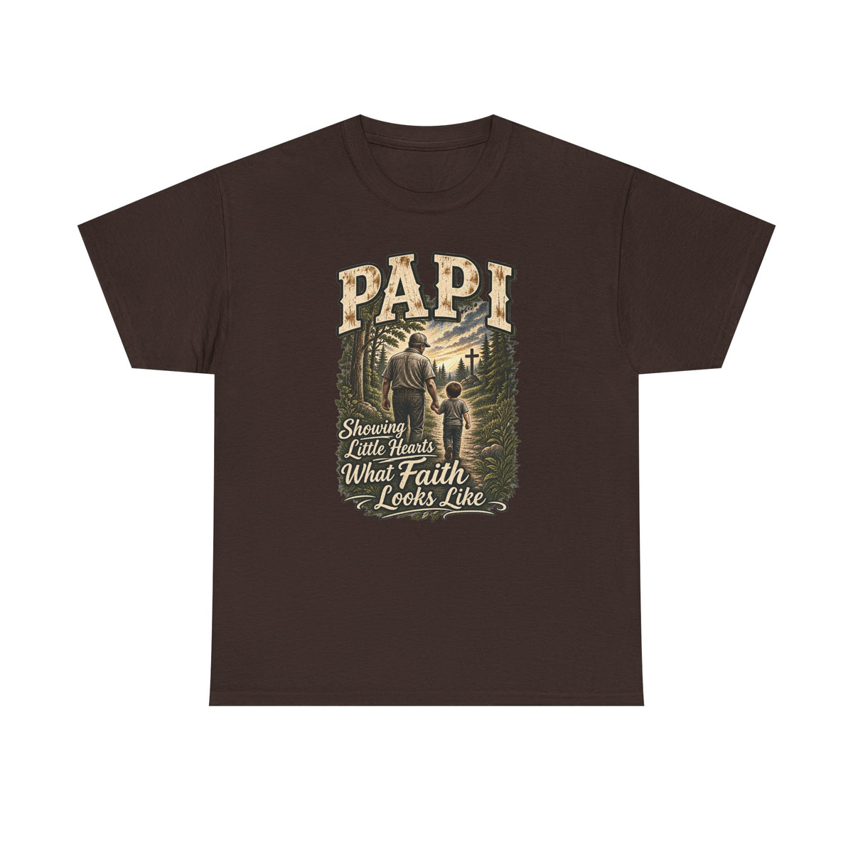 Papi Showing Little Hearts What Faith Looks Like Tee ✝️ | Faith-Based Papi Shirt