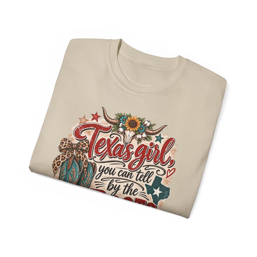 🤠 "Texas Girl – You Can Tell by the Boots" Women's  Tee