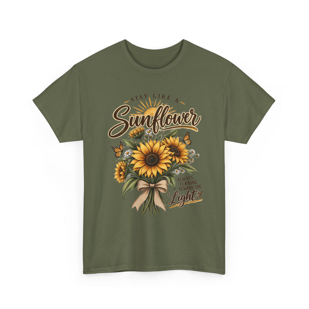 Women's "Stay Like a Sunflower" Inspirational Graphic Tee 🌻