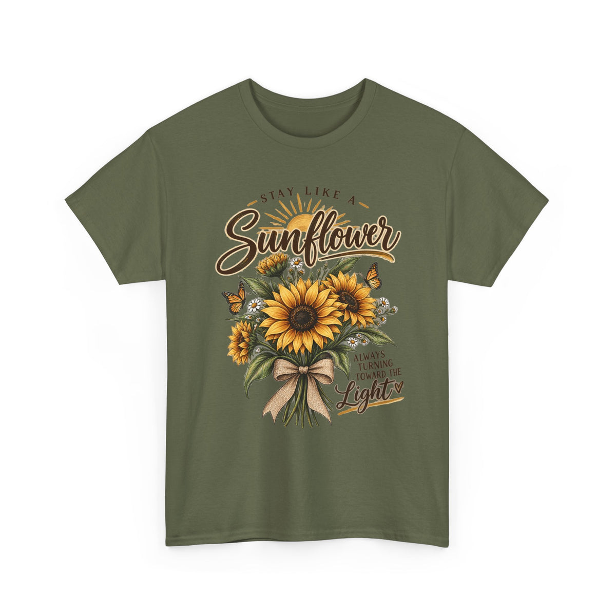 Women's "Stay Like a Sunflower" Inspirational Graphic Tee 🌻