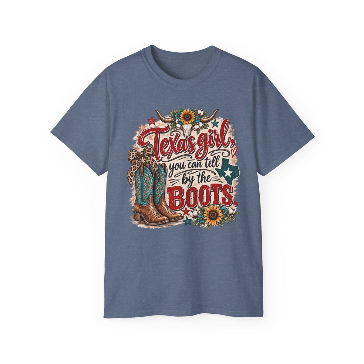 🤠 "Texas Girl – You Can Tell by the Boots" Women's  Tee