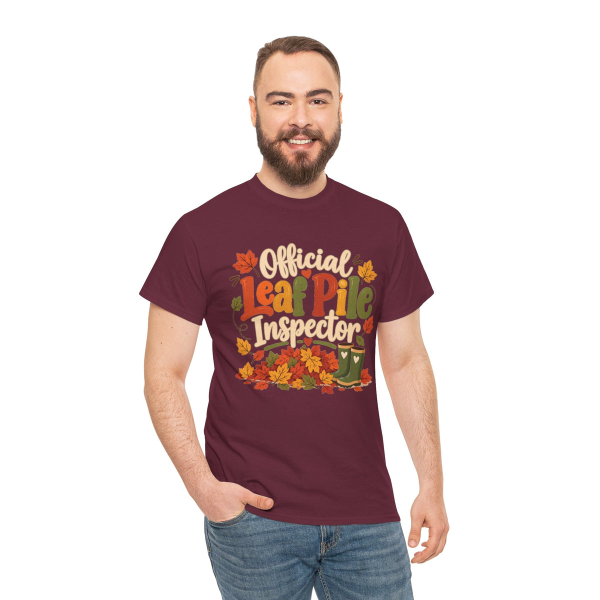 Official Leaf Pile Inspector T-Shirt | Adult Funny Fall Tee