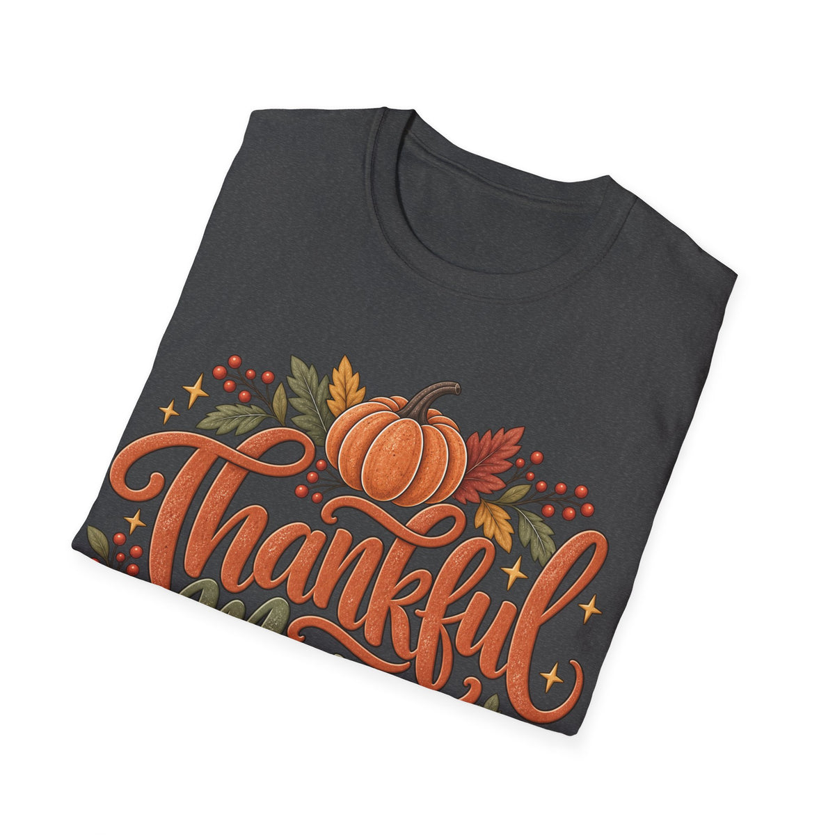 Thankful Mama Fall T-Shirt | Rustic Pumpkin Thanksgiving Tee