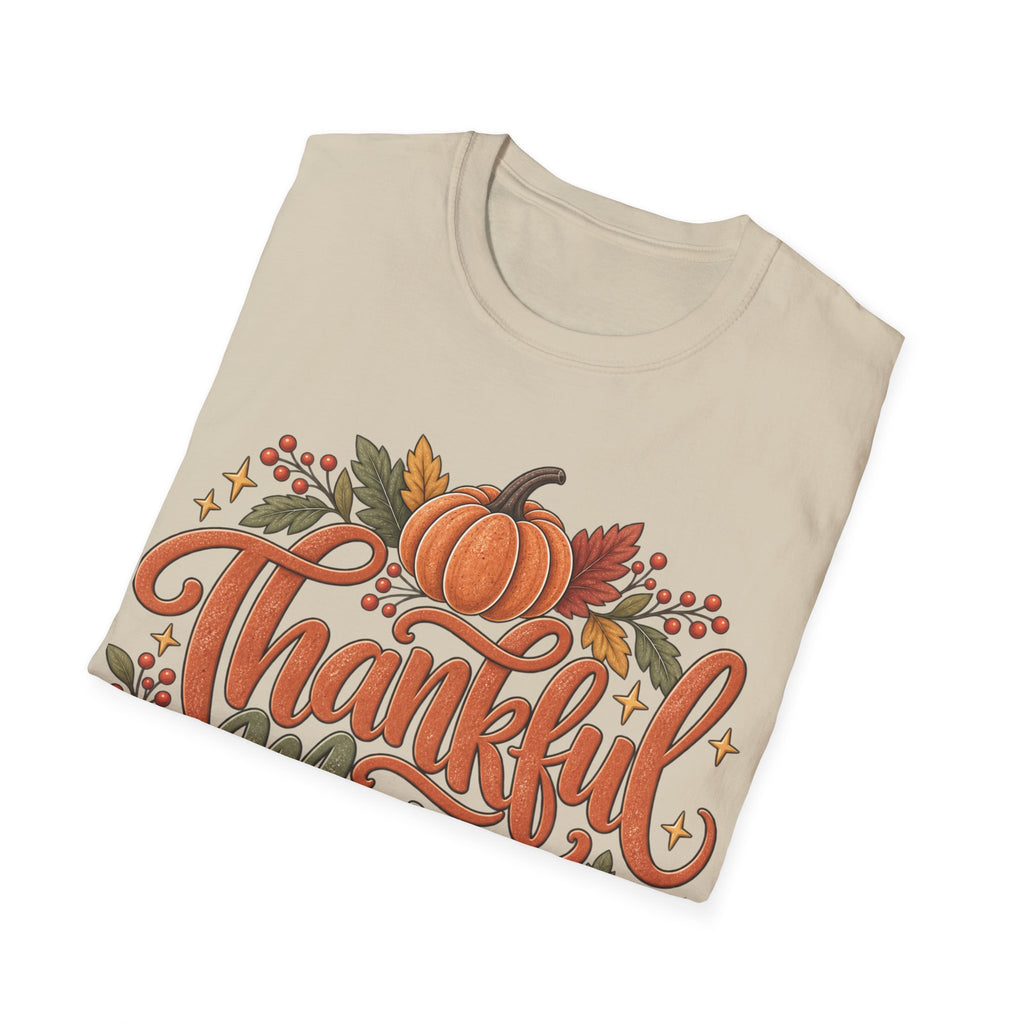 Thankful Mama Fall T-Shirt | Rustic Pumpkin Thanksgiving Tee