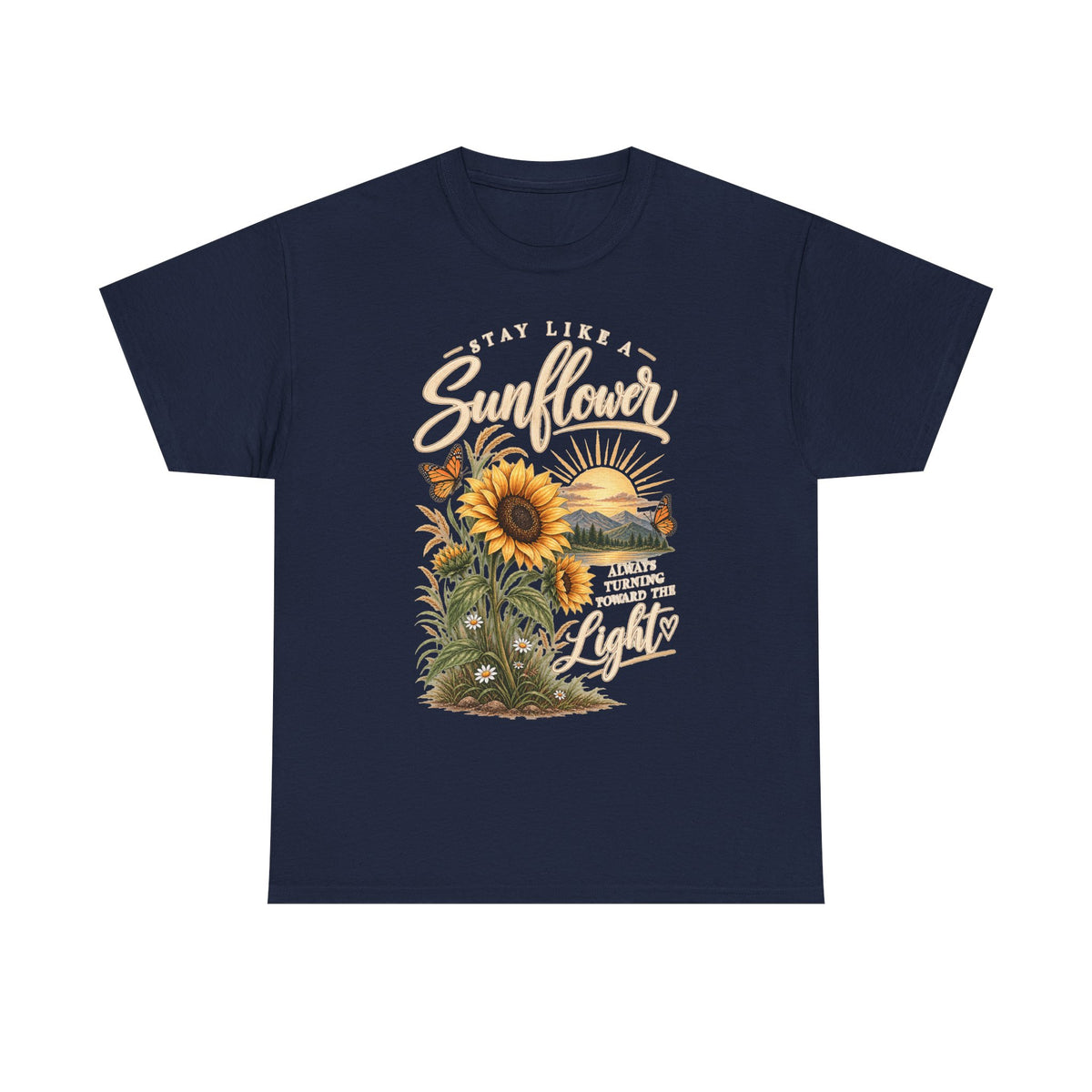 Women's "Stay Like a Sunflower" Rustic Graphic Tee 🌻
