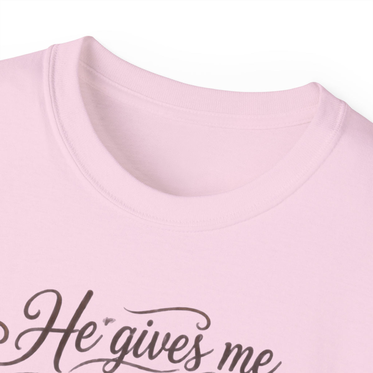 He Gives Me Strength Christian Western Tee 🤎