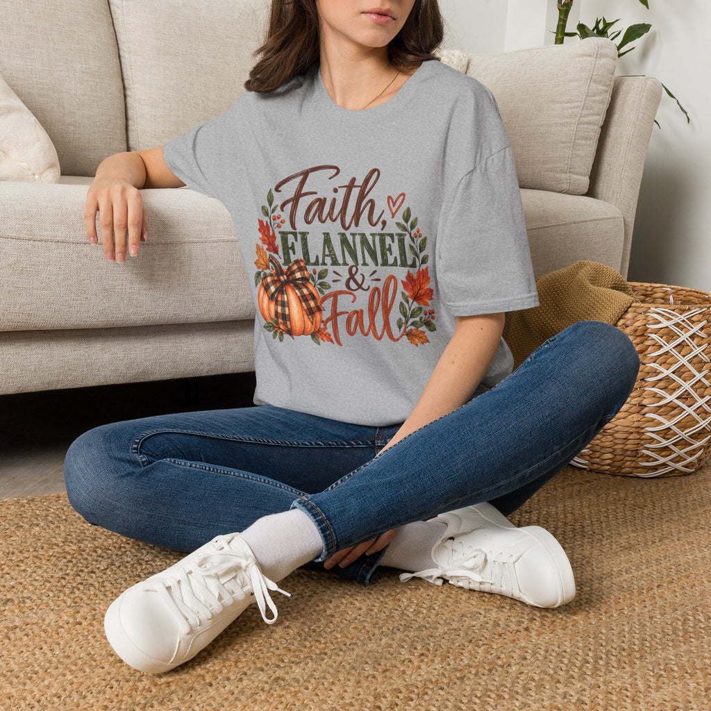 Faith, Flannel & Fall T-Shirt | Christian Fall Tee