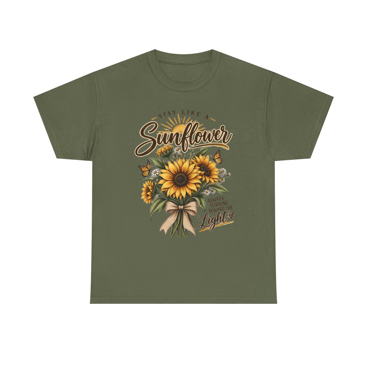 Women's "Stay Like a Sunflower" Inspirational Graphic Tee 🌻