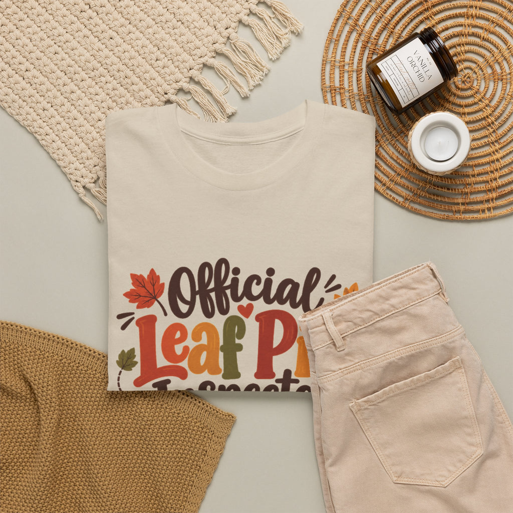 Official Leaf Pile Inspector T-Shirt | Adult Funny Fall Tee