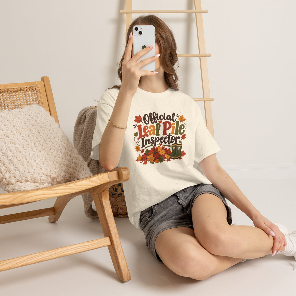 Official Leaf Pile Inspector T-Shirt | Adult Funny Fall Tee