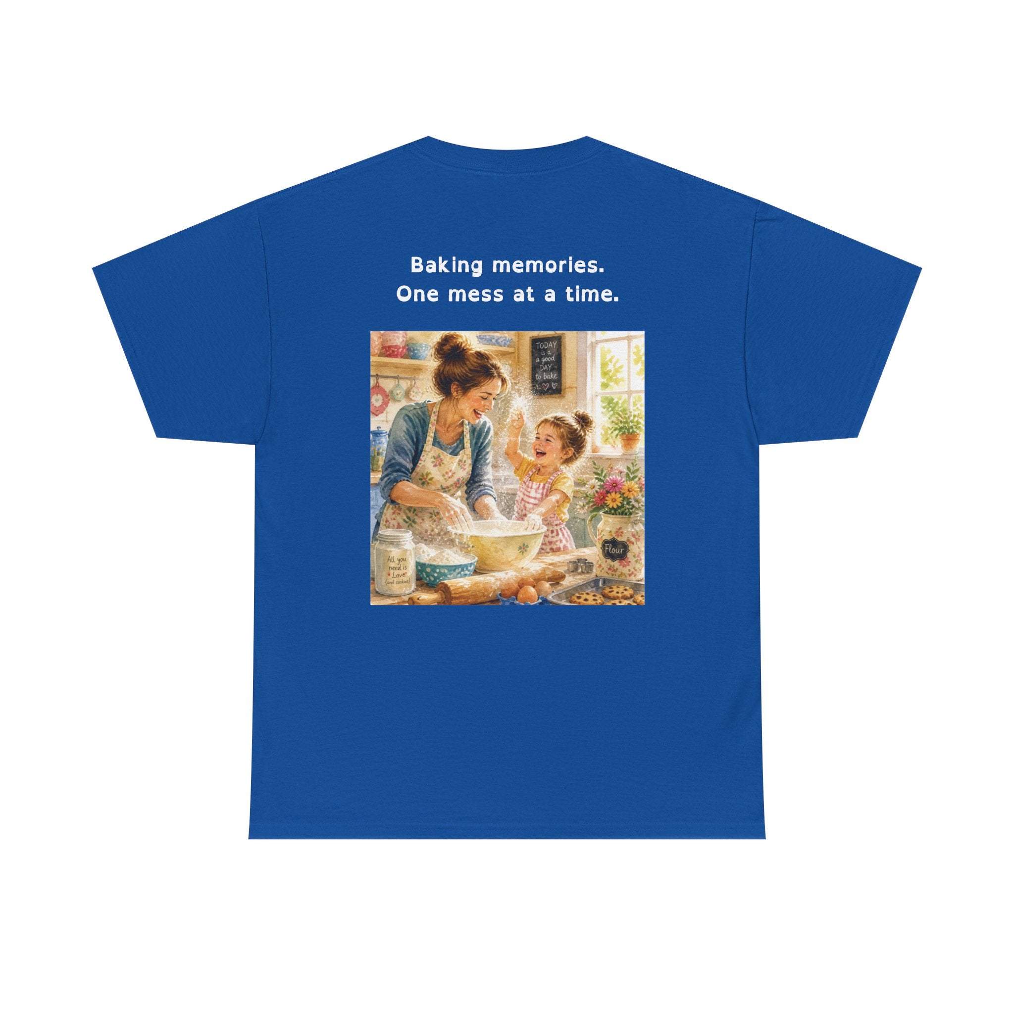 Women's Baking Memories T‑Shirt  "Baking memories. One mess at a time." Retro Mom & Kids Baking Tee