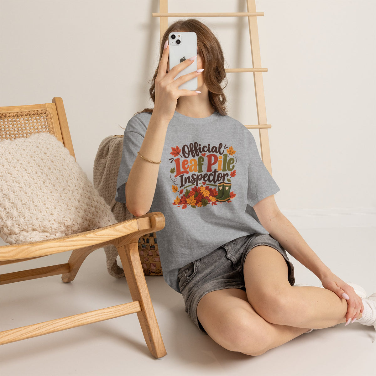 Official Leaf Pile Inspector T-Shirt | Adult Funny Fall Tee