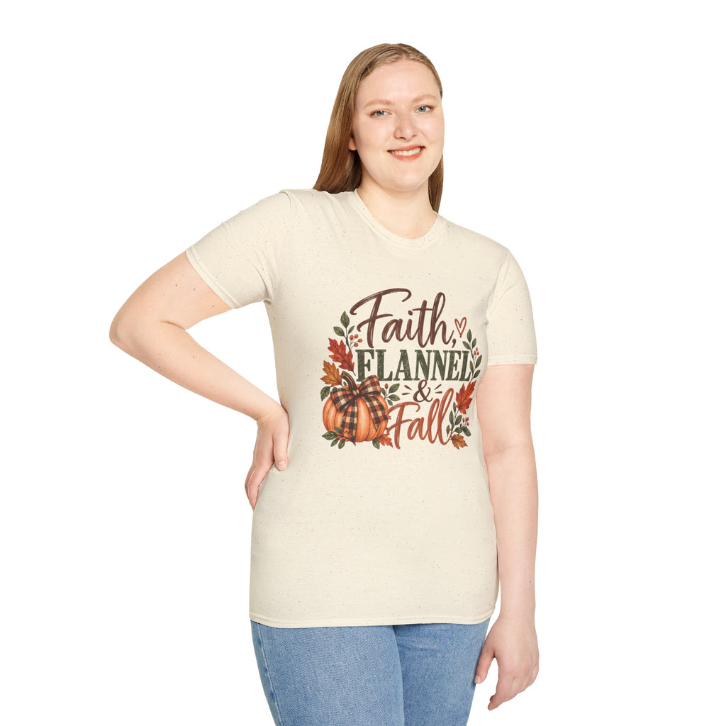 Faith, Flannel & Fall T-Shirt | Christian Fall Tee