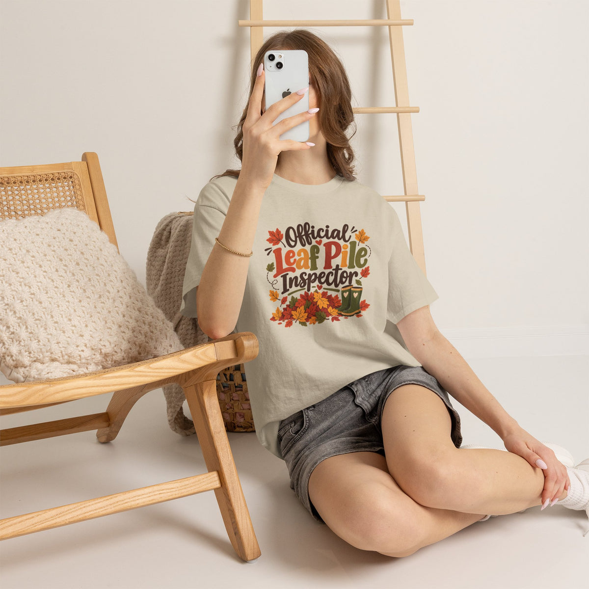 Official Leaf Pile Inspector T-Shirt | Adult Funny Fall Tee