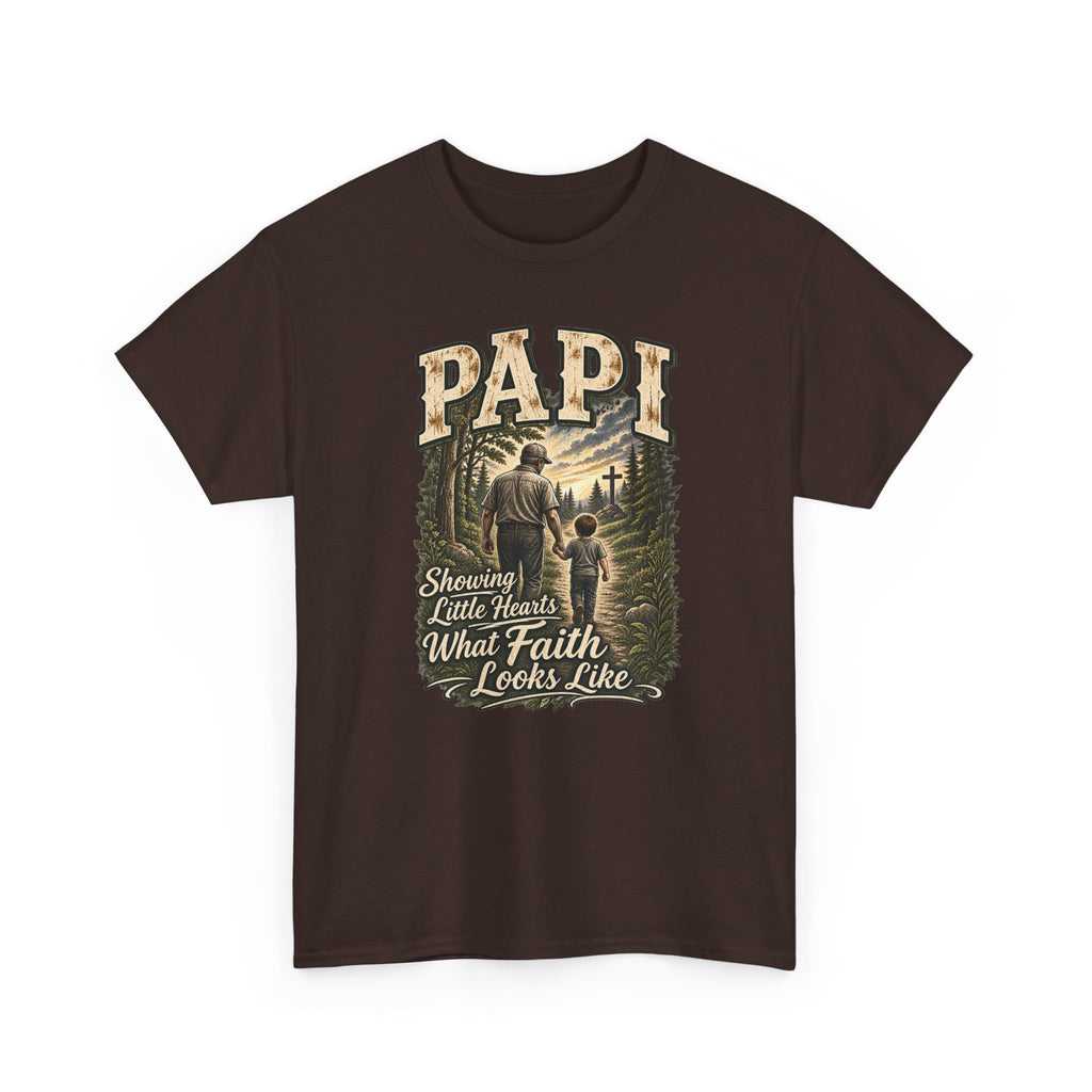 Papi Showing Little Hearts What Faith Looks Like Tee ✝️ | Faith-Based Papi Shirt
