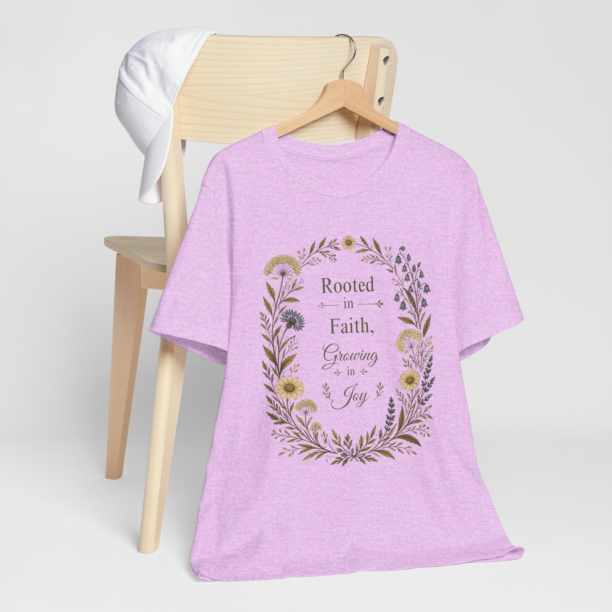 Rooted in Faith Floral Tee — "Rooted in Faith, Growing in Joy" Inspirational T‑Shirt
