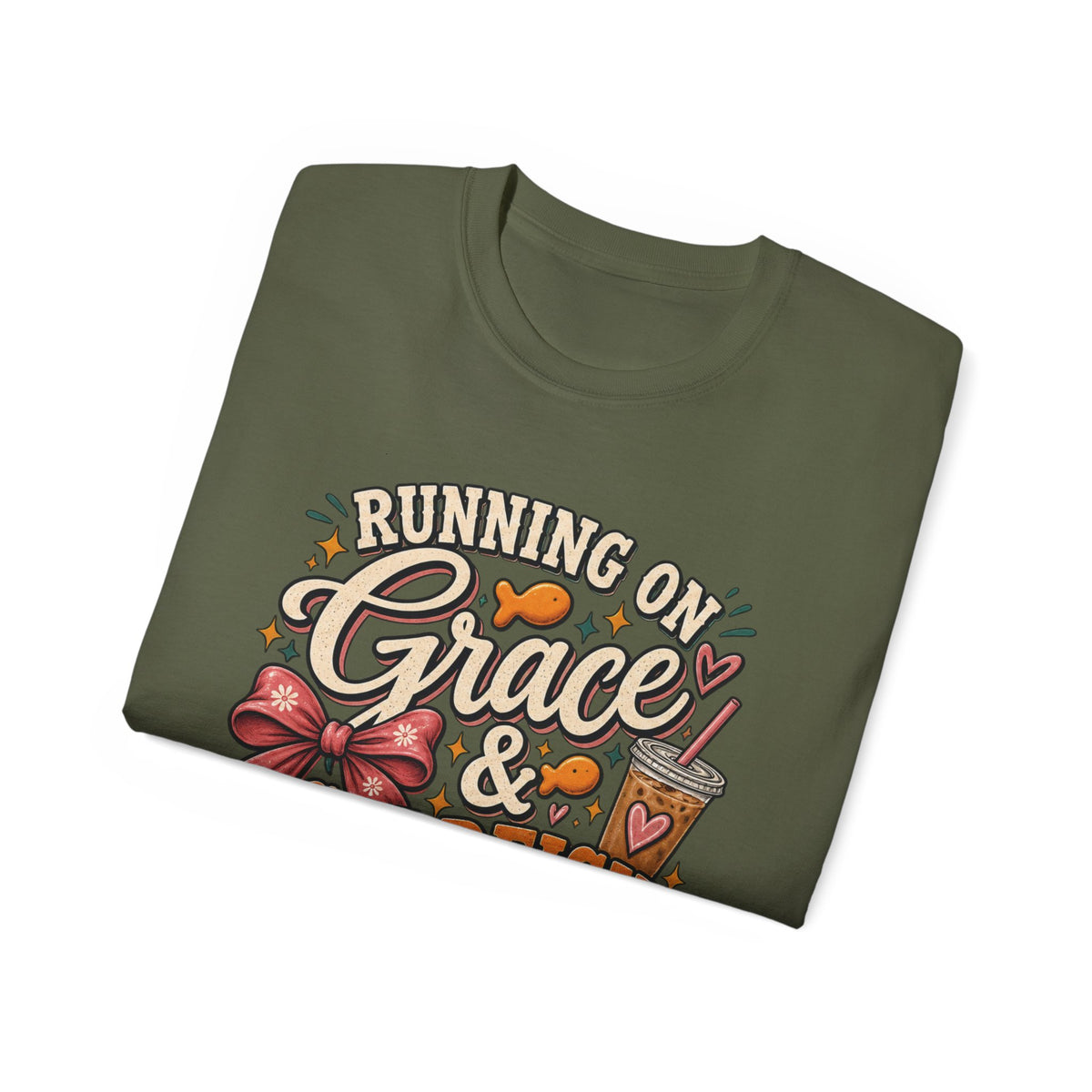 ✨ "Running on Grace & Goldfish Crackers" Mom Tee