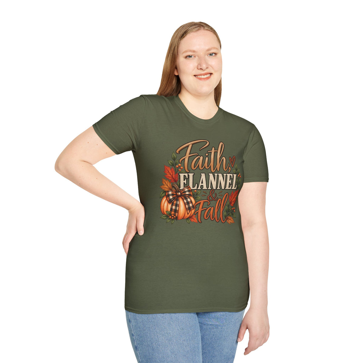 Faith, Flannel & Fall T-Shirt | Christian Fall Tee