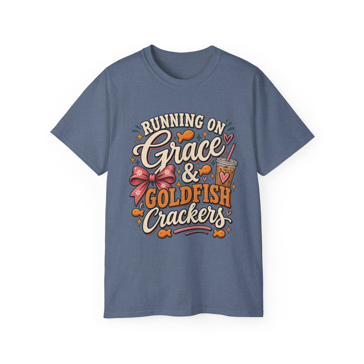 ✨ "Running on Grace & Goldfish Crackers" Mom Tee