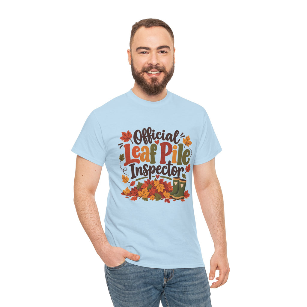 Official Leaf Pile Inspector T-Shirt | Adult Funny Fall Tee