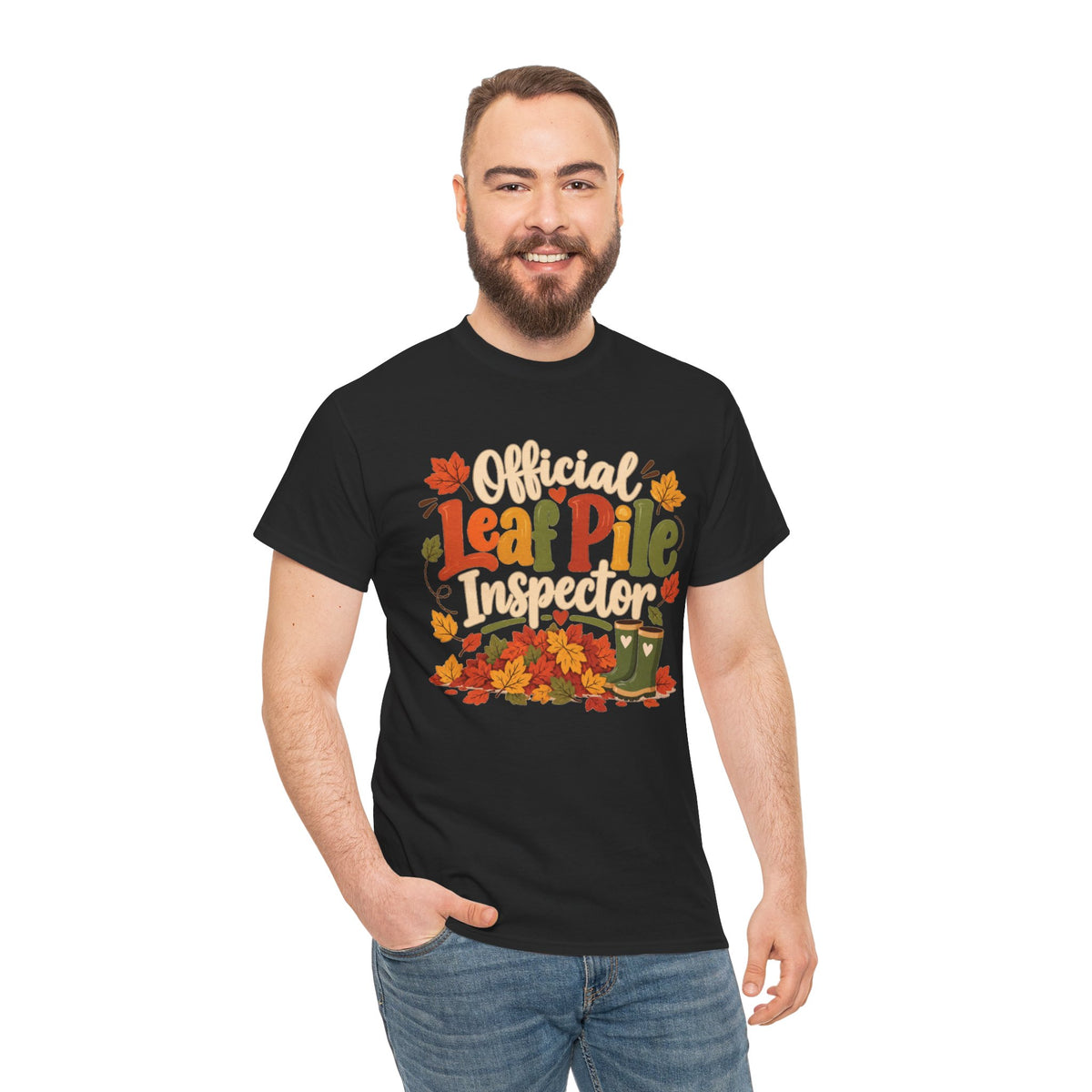 Official Leaf Pile Inspector T-Shirt | Adult Funny Fall Tee