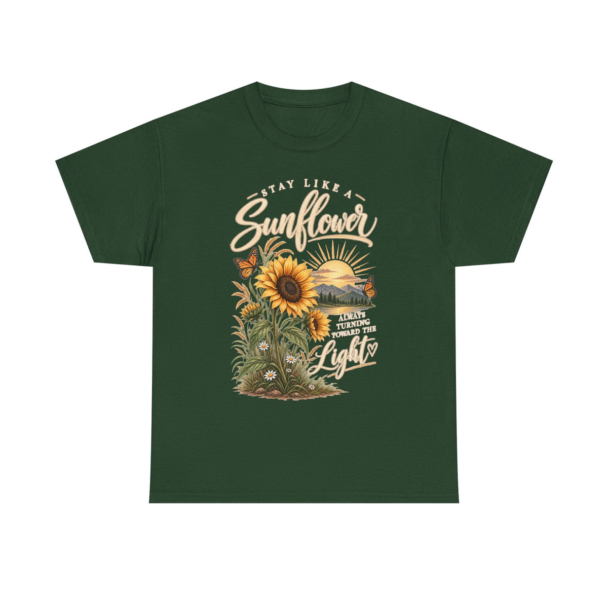 Women's "Stay Like a Sunflower" Rustic Graphic Tee 🌻