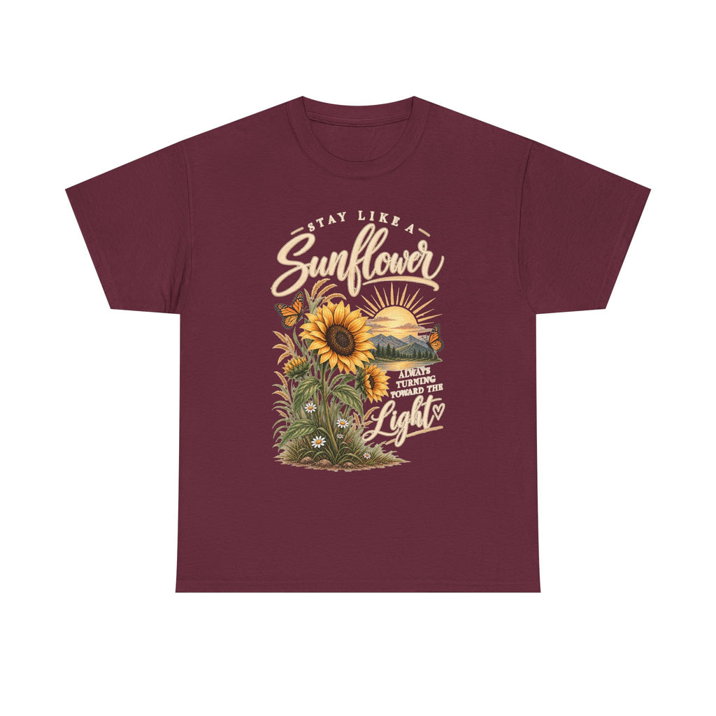 Women's "Stay Like a Sunflower" Rustic Graphic Tee 🌻