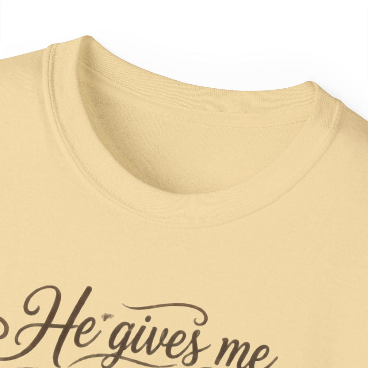 He Gives Me Strength Christian Western Tee 🤎