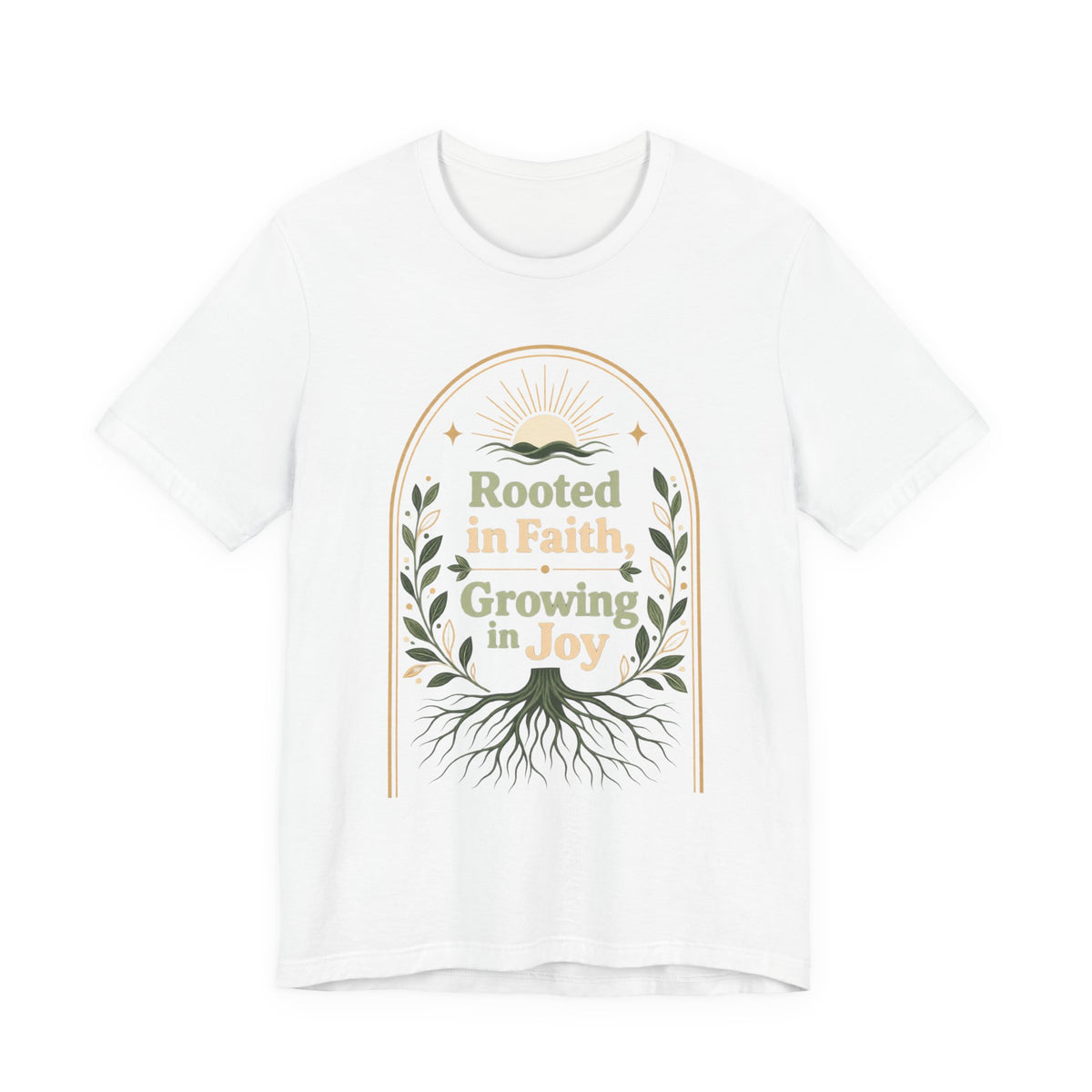 Women's "Rooted in Faith, Growing in Joy" Tee