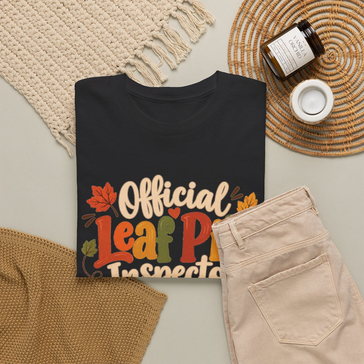 Official Leaf Pile Inspector T-Shirt | Adult Funny Fall Tee