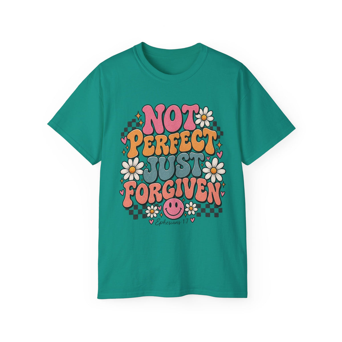 “Not Perfect, Just Forgiven” Retro Christian Tee