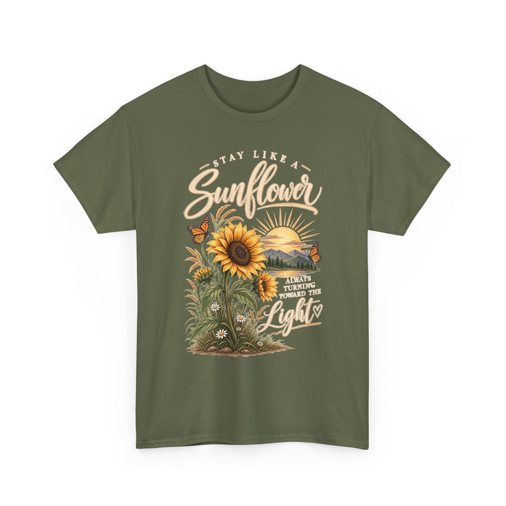 Women's "Stay Like a Sunflower" Rustic Graphic Tee 🌻