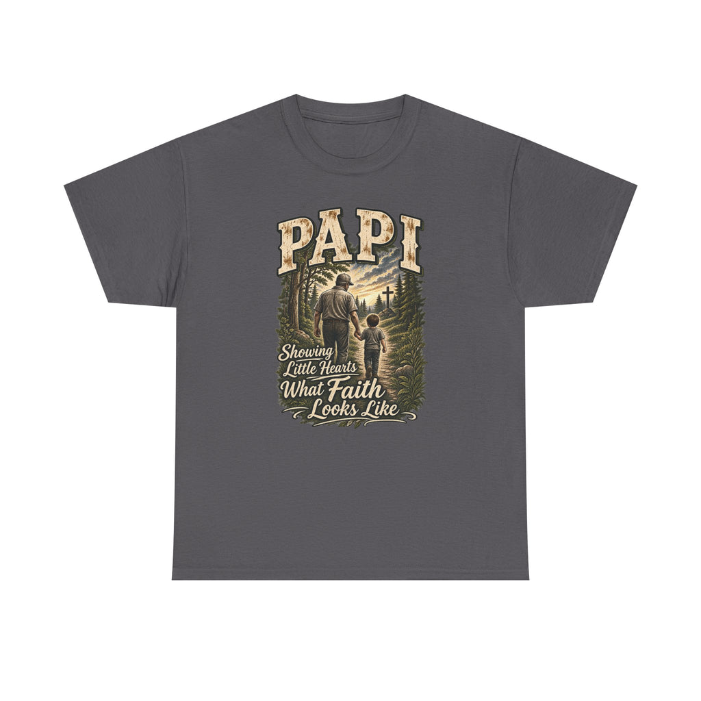 Papi Showing Little Hearts What Faith Looks Like Tee ✝️ | Faith-Based Papi Shirt