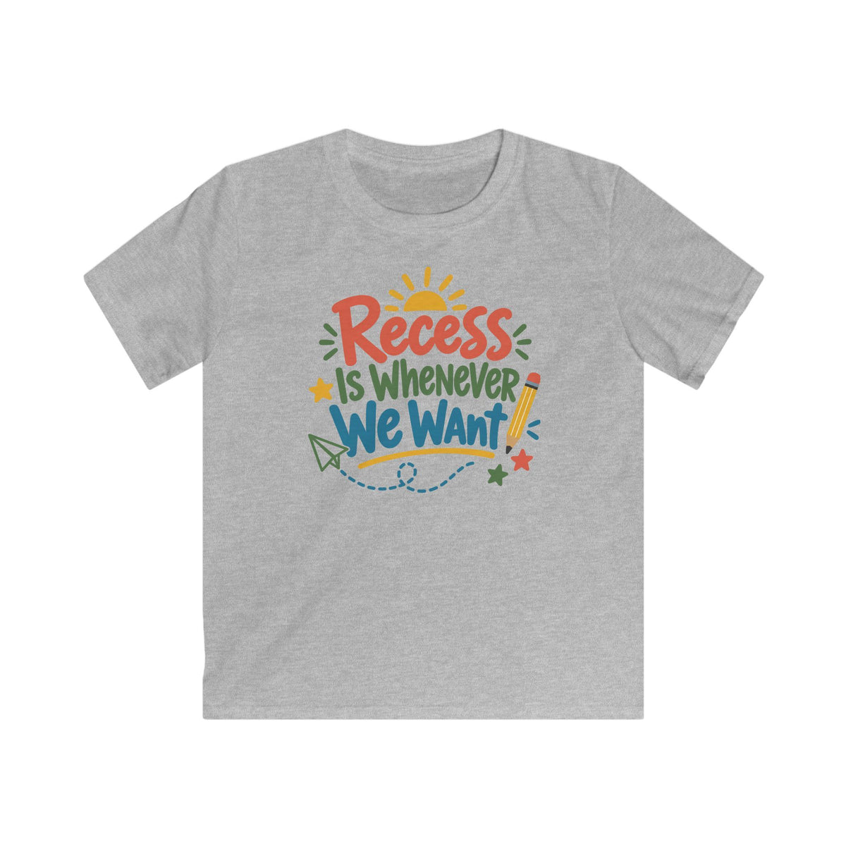 Recess Is Whenever We Want Kids T-Shirt | Homeschool Kids Tee