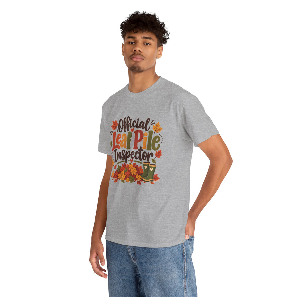 Official Leaf Pile Inspector T-Shirt | Adult Funny Fall Tee