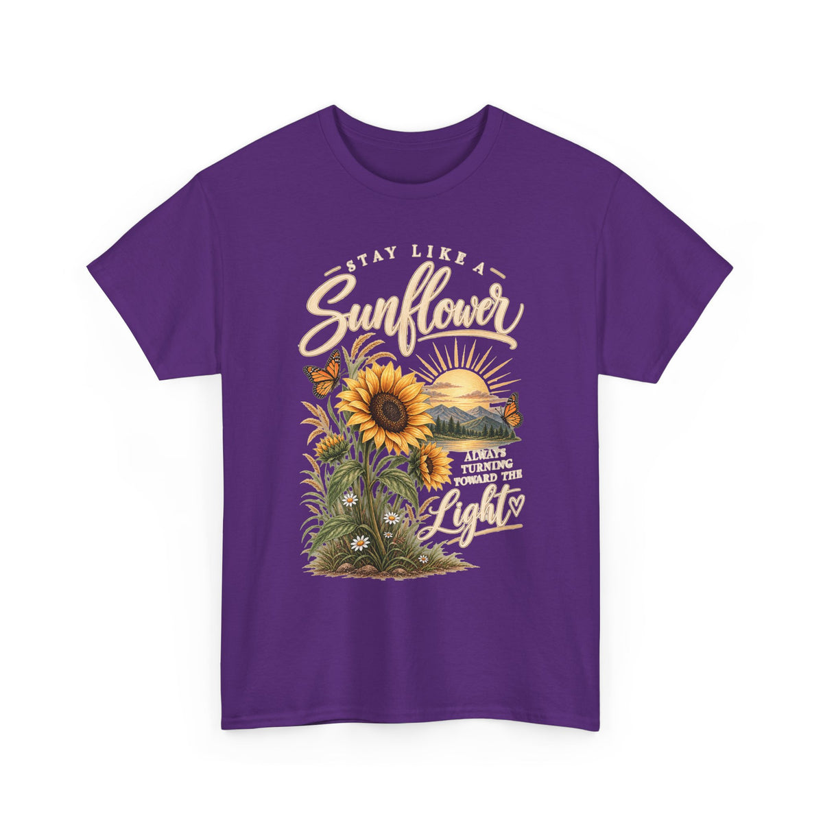 Women's "Stay Like a Sunflower" Rustic Graphic Tee 🌻